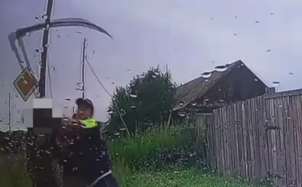 Житель Хакасии с косой напал на сотрудников ДПС